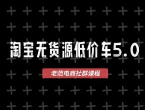 淘宝无货源价车5.0，​2025最新VIP淘宝无货源课程，1688代发，蓝海选品，零成本创业首选（更新）-金融资料分享
