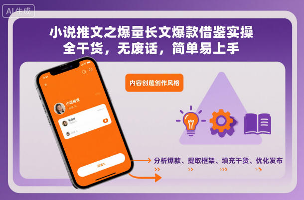 小说推文之爆量长文爆款借鉴实操，全干货，无废话，简单易上手-金融资料分享