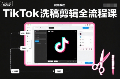 TikTok洗稿剪辑全流程课,PR洗稿剪辑全流程,TK洗稿运营课-金融资料分享