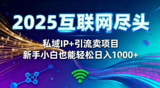 2025网创尽头王炸项目！私域IP+精准引流，新手小白在家躺賺日入1k，零经验也能上手【揭秘】-金融资料分享