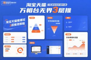 淘宝天猫推爆班原创高阶第75期，万相台无界3层推-金融资料分享