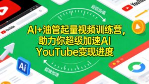 AI+油管起量视频训练营，助力你超级加速AI YouTube变现进度​-金融资料分享