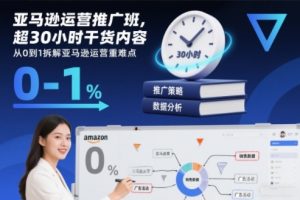 亚马逊运营推广班，超30小时干货内容，从0到1拆解亚马逊运营重难点-金融资料分享