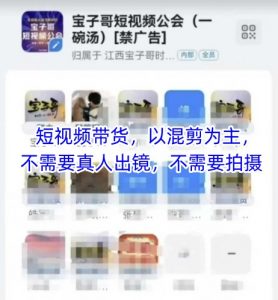 宝子哥头部团队短视频带货，以混剪为主，不需要真人出镜，不需要拍摄【更新11月】-金融资料分享
