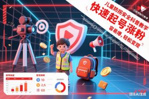 儿童防拐安全科普知识视频制作教学，快速起号涨粉，容易爆，轻松变现-金融资料分享