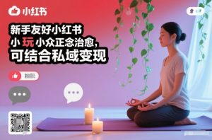 新手友好小红书小众正念治愈，玩法简单，可结合私域变现-金融资料分享