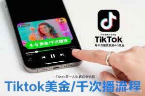 TK中视频计划项目,Tiktok第一人称解说流程,每干次播放奖励4-5美金-金融资料分享