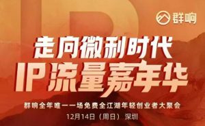 2025ip嘉年华万人12月14深圳线下课,走向微利时代,IP流量嘉年华,实操性极强的商业干货课-金融资料分享