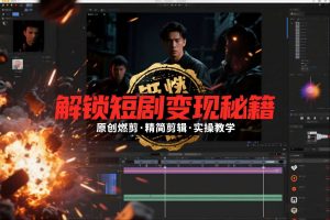 短剧拉新之原创燃剪精简剪辑实操课，解锁短剧变现秘籍-金融资料分享