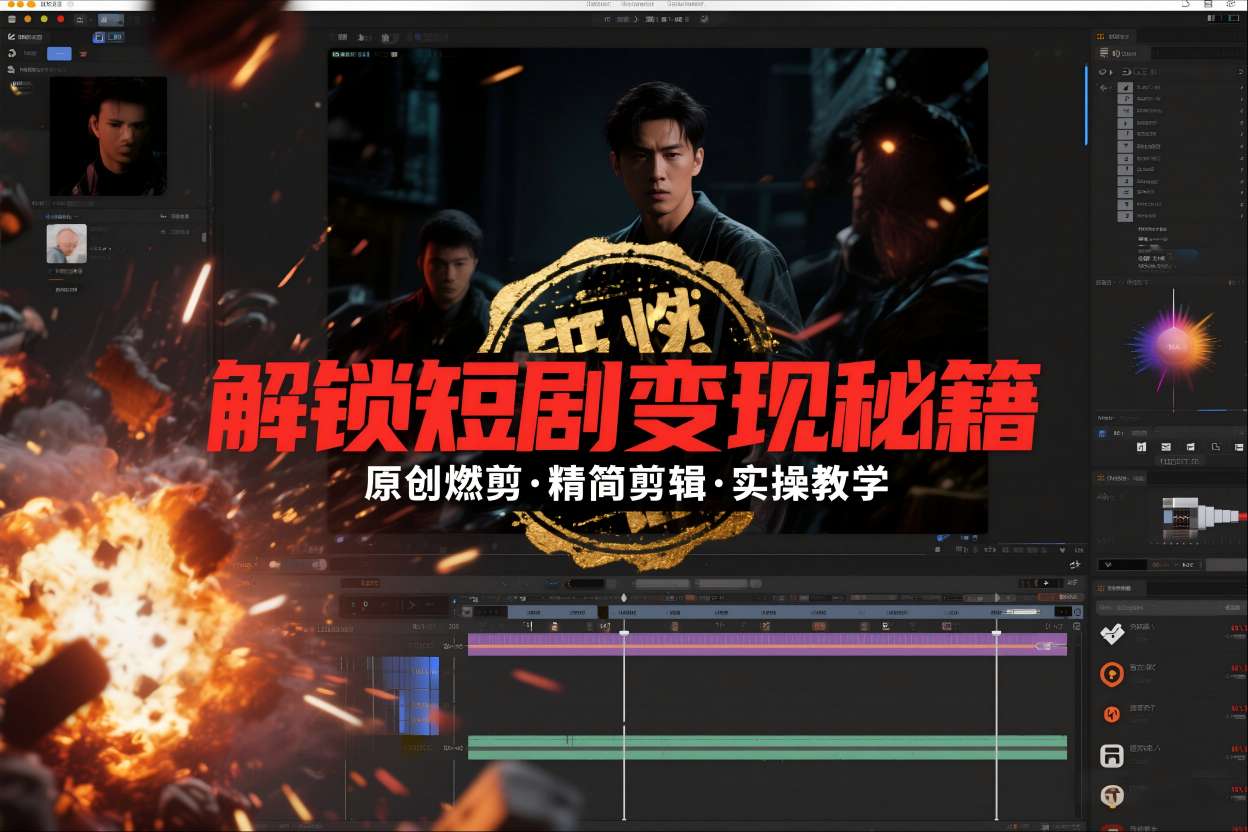 短剧拉新之原创燃剪精简剪辑实操课，解锁短剧变现秘籍-金融资料分享