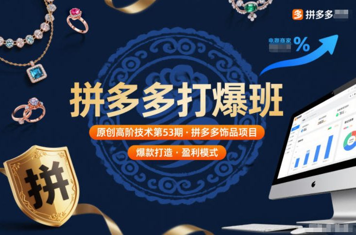 拼多多打爆班原创高阶技术第53期，拼多多饰品项目-金融资料分享