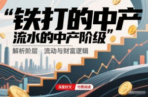 付费文章：铁打的中产，流水的中产阶级-金融资料分享