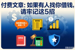 付费文章：如果有人找你借钱，请牢记这5招-金融资料分享