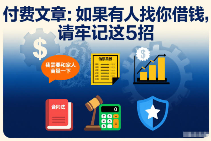 付费文章：如果有人找你借钱，请牢记这5招-金融资料分享