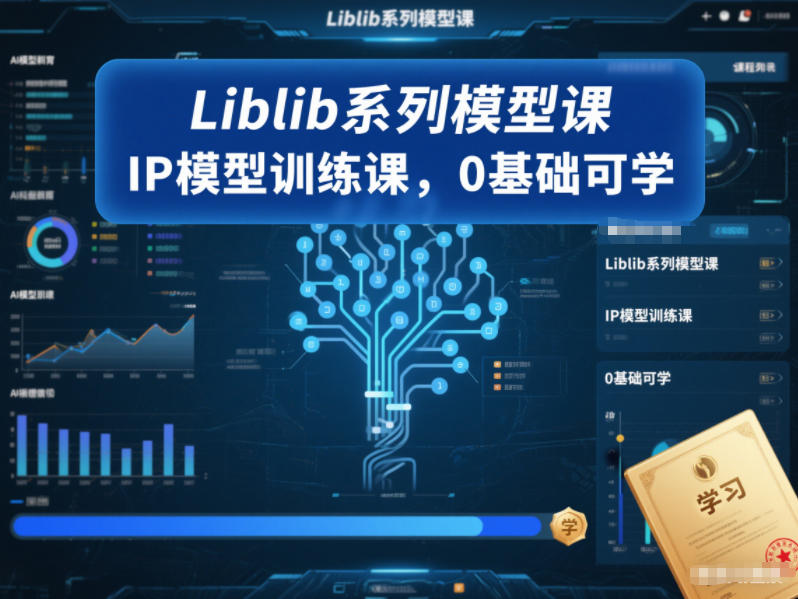 Liblib系列模型课，IP模型训练课，0基础可学-金融资料分享
