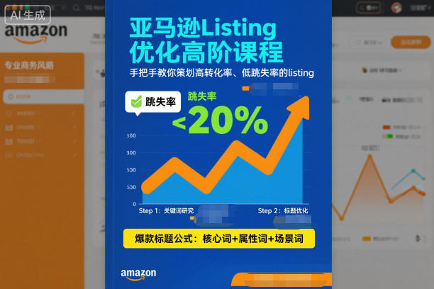 亚马逊Listing优化高阶课程,手把手教你策划高转化率、低跳失率的listing-金融资料分享