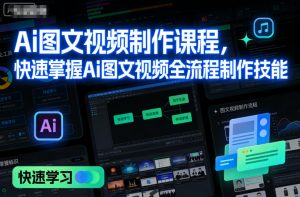 Ai图文视频制作课程，快速掌握Ai图文视频全流程制作技能-金融资料分享
