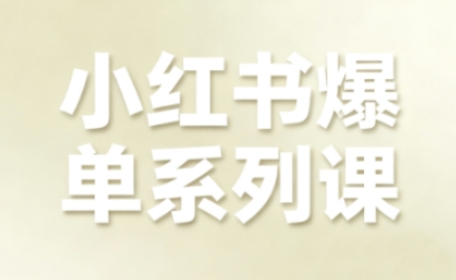 小红书爆单系列课,聚焦小红书电商全链路增长(更新)-金融资料分享