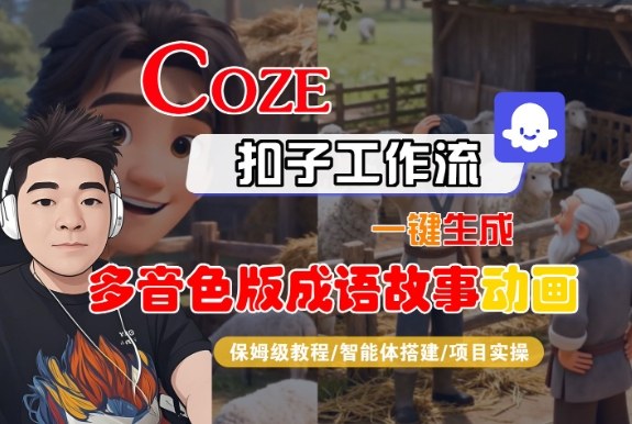 Coze扣子智能体工作流一键生成“多音色版成语故事“动画,全流程保姆级教学-金融资料分享