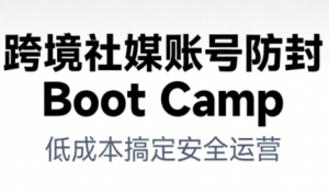 跨境社媒账号防封Boot Camp,低成本搞定社媒账号安全与长期运营-金融资料分享