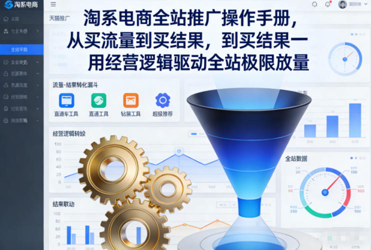 淘系电商全站推广操作手册,从买流量到买结果一用经营逻辑驱动全站极限放量-金融资料分享