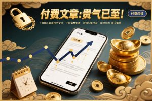 付费文章：贵气已至！用最朴素直白的文字，让你清楚知道，该如何接住这一次时代的泼天富贵-金融资料分享