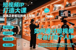 短视频ip打造大课，实体店老板玩转线上攻略-金融资料分享
