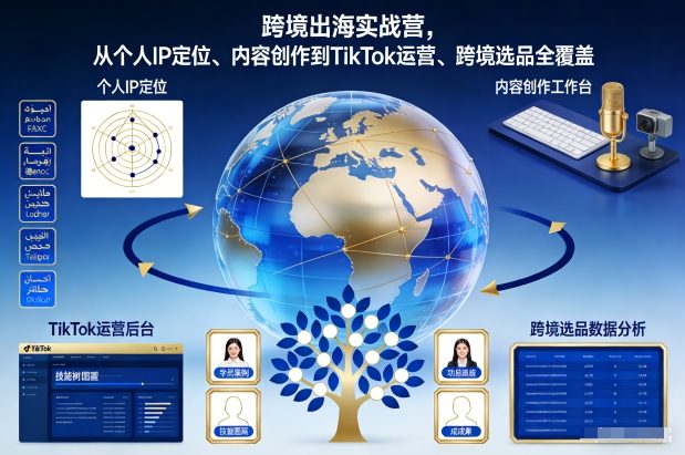 跨境出海实战营,从个人IP定位、内容创作到TikTok运营、跨境选品全覆盖-金融资料分享