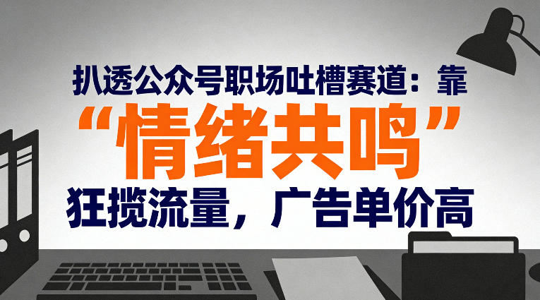 扒透公众号职场吐槽赛道:靠“情绪共鸣”狂揽流量,广告单价高-金融资料分享