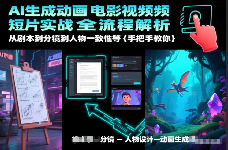 AI生成动画电影视频短片实战全流程解析，从剧本到分镜到人物一致性等手把手教你-金融资料分享