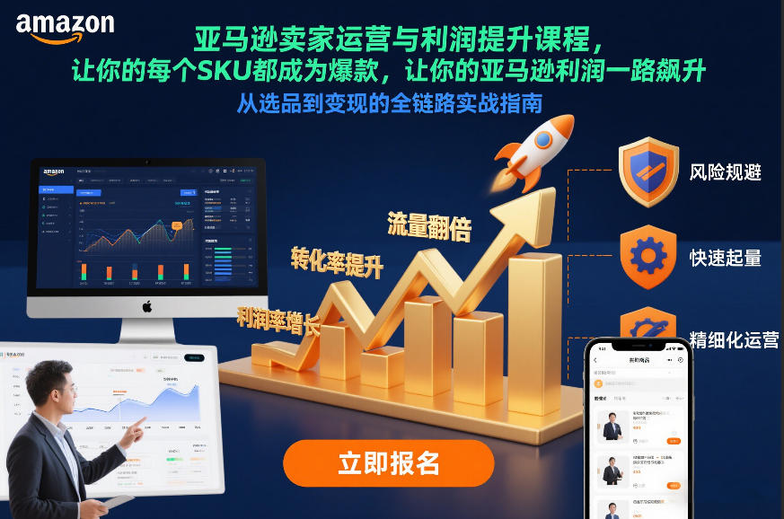 亚马逊卖家运营与利润提升课程，让你的每个SKU都成为爆款，让你的亚马逊利润一路飙升（更新12月）-金融资料分享