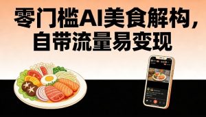 零门槛AI美食解构，自带流量易变现-金融资料分享