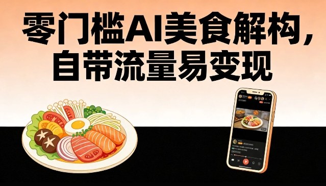 零门槛AI美食解构，自带流量易变现-金融资料分享