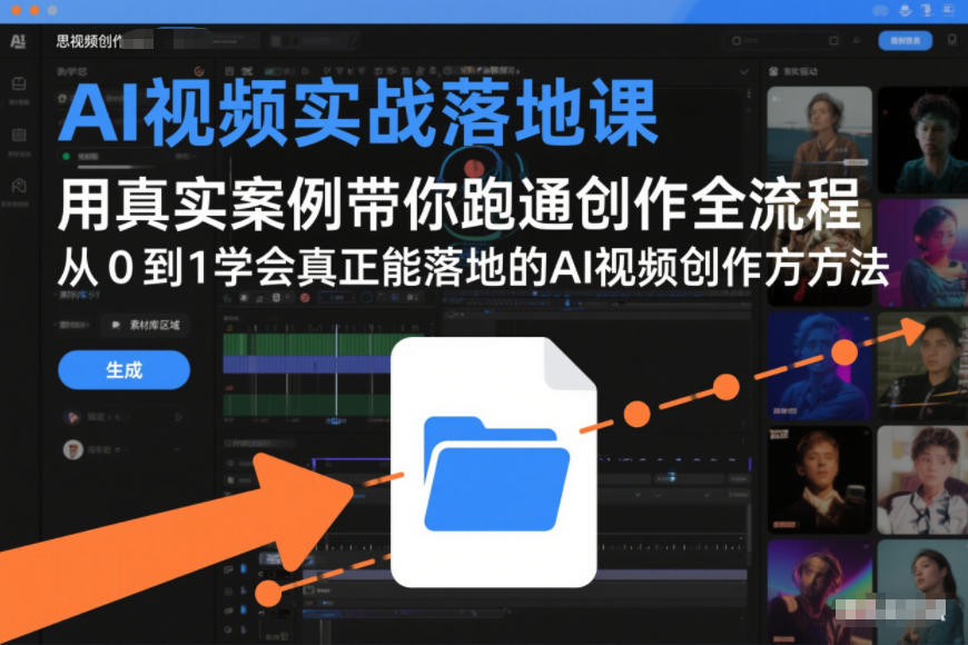 AI视频实战落地课，用真实案例带你跑通创作全流程，从0到1学会真正能落地的AI视频创作方法-金融资料分享
