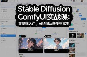 Stable Diffusion ComfyUI实战课:零基础入门,AI绘图从新手到高手-金融资料分享