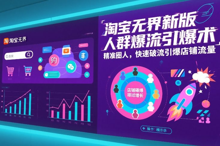 淘宝无界新版人群爆流引爆术，精准圈人，快速破流引爆店铺流量-金融资料分享