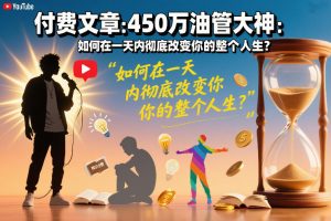 付费文章:450万油管大神:如何在一天内彻底改变你的整个人生?-金融资料分享