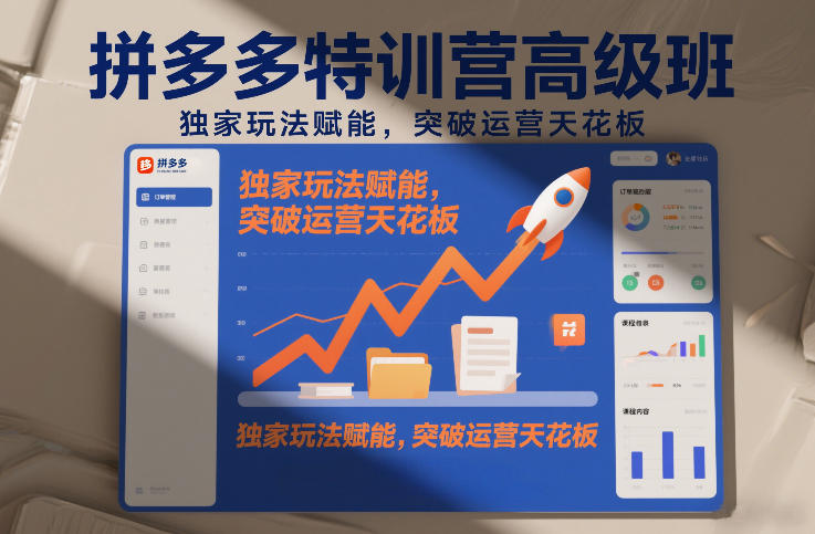 拼多多特训营高阶班,独家玩法赋能,突破运营天花板(更新26年1月)-金融资料分享