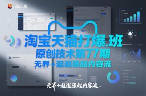 淘宝天猫打爆班原创技术第77期,无界+逛逛强起内容流-金融资料分享