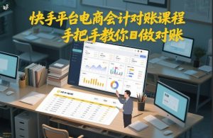 快手平台电商会计对账课程,手把手教你做对账-金融资料分享