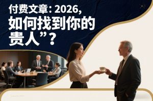 付费文章：2026，如何找到你的“贵人”？-金融资料分享
