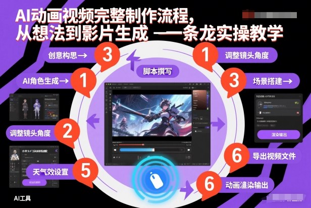 AI动画视频完整制作流程,从想法到影片生成一条龙实操教学-金融资料分享