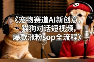 宠物赛道AI新创意，猫狗对话短视频，爆款涨粉sop全流程-金融资料分享