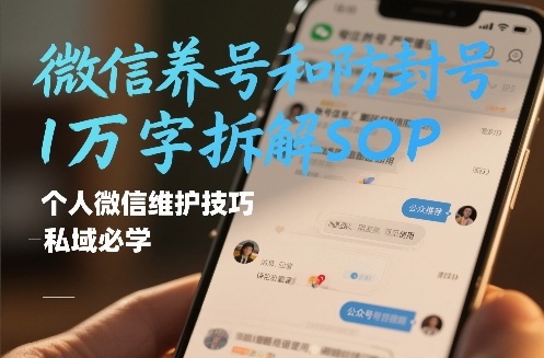 微信养号和防封号1万字拆解SOP，个人微信维护技巧，私域必学【文档】-金融资料分享