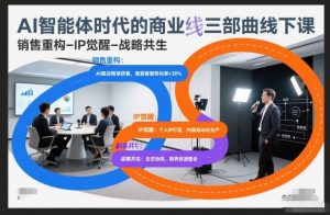 AI智能体时代的商业三部曲线下课,销售重构-IP觉醒-战略共生-金融资料分享