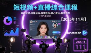 短视频+直播综合课程,审核新规-流量结构-搜索联动-核心算法-推流细节【更新】-金融资料分享