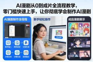 AI漫剧从0到成片全流程教学，零门槛快速上手，让你彻底学会制作AI漫剧【保姆级教程】-金融资料分享