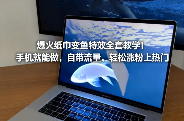 爆火纸巾变鱼特效全套教学！手机就能做，自带流量，轻松涨粉上热门-金融资料分享