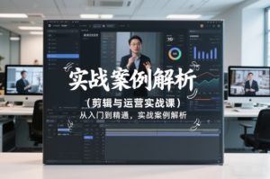 剪辑与运营实战课,从入门到精通,实战案例解析(更新2026)-金融资料分享