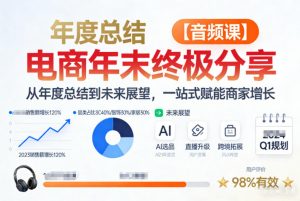 电商年未终极分享,从年度总结到未来展望,一站式赋能商家增长【音频课】-金融资料分享